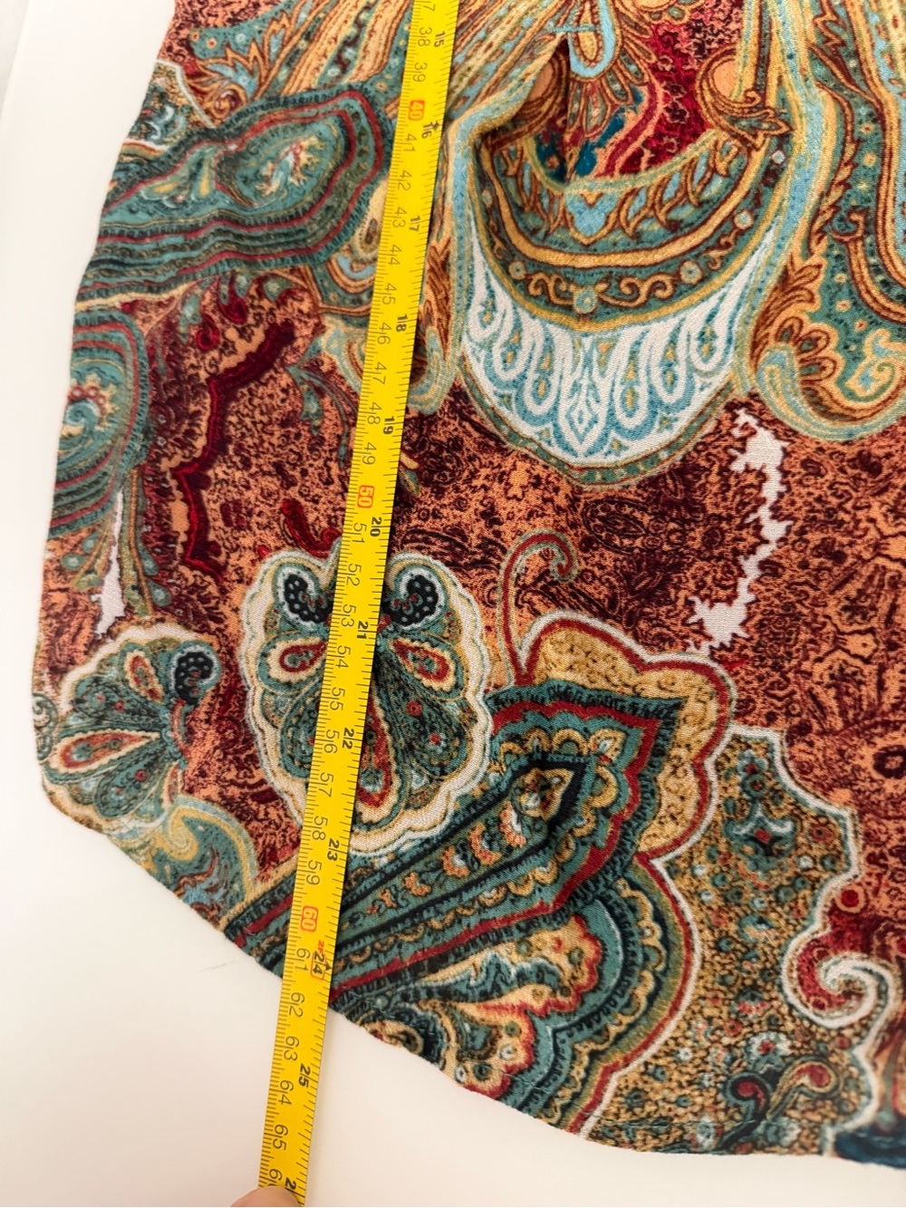 J. Jill Paisley Tank Top in Red, Teal & Cream Size Medium - Picture 7 of 10